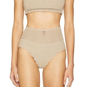 NWT Beach Riot Wyatt Bottom Tan Crochet